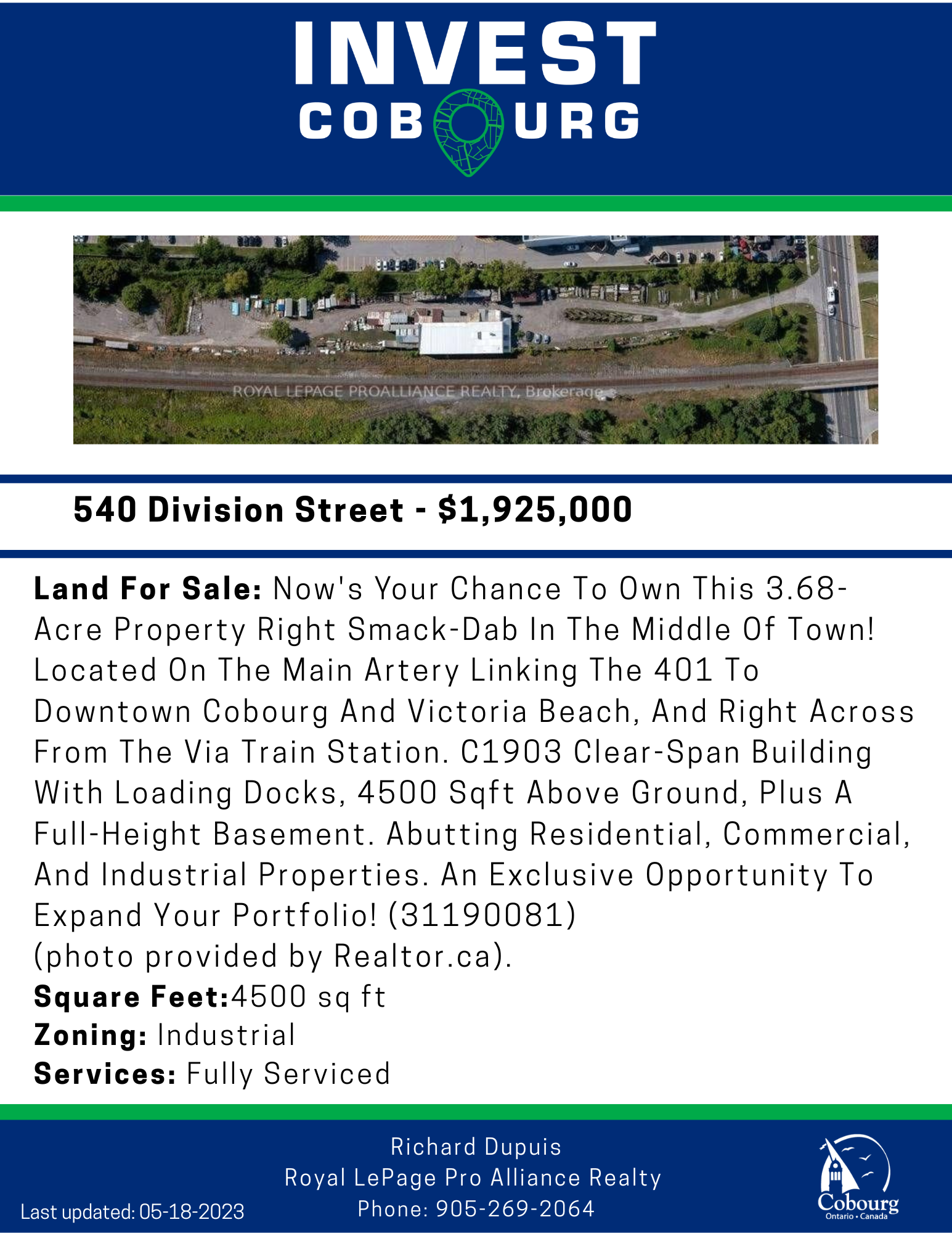 Sell sheet for 540 Division Street