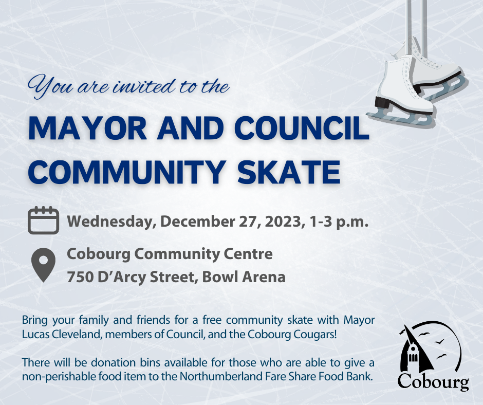 Free Public Skate Presented by the Mayor Dec 27 1-3pm