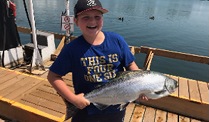 boy fishing