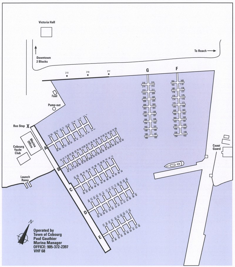 Cobourg Marina Map