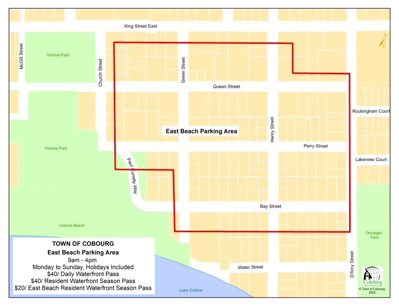 East Beach Parking Area Map