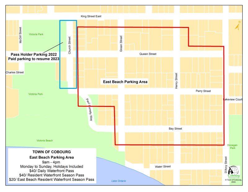 East Beach Parking Area Map