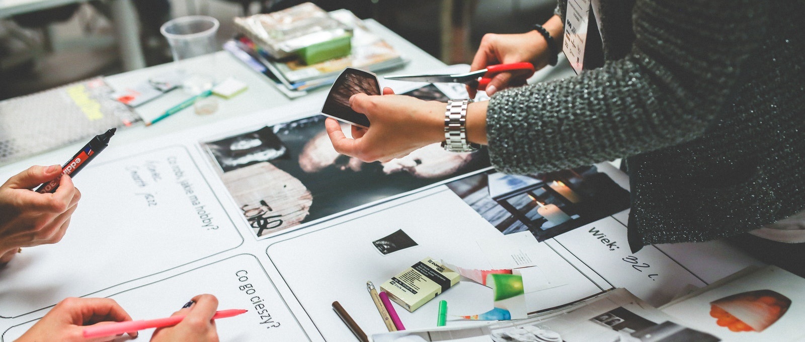 presentations on a table